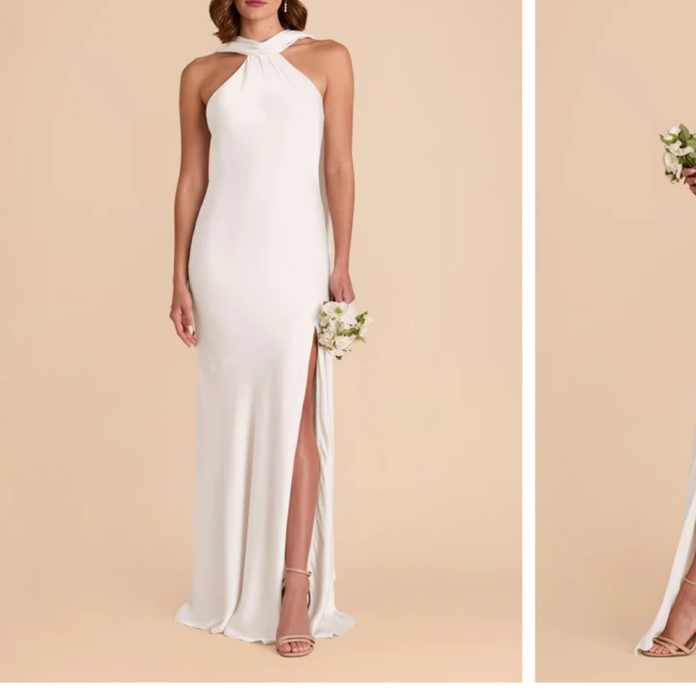 Birdy Grey White Halter Wedding Gown